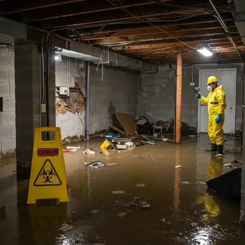 Flooded Basement Electrical Hazard in Christmas, FL Property